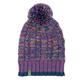 NEW! Kid's Alpaca Beanie Hat - Braided - Violet Vortex
