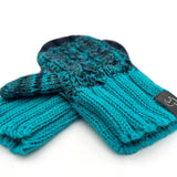 NEW! Kid's Alpaca Gloves - Braided - Blueberry Twist