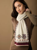WUAMAN - Alpaca - Eva Alpaca Scarf | Hand Embroidery | Fall