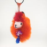 Happy Alpaca Face Keychain