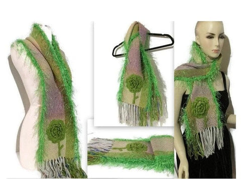 "THE GREEN" WOVEN ALPACA SCARF