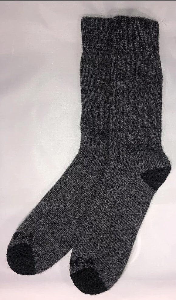 Arctic Knee High Alpaca Socks for Extreme Cold - Dark Grey (LC231)