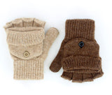 Alpaca Glittens - Made in USA Glove convertible to Mitten for Men, Women in Small Medium Large