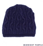 Alpaca Hat - Natural or Bold Cable Alpaca Beanie