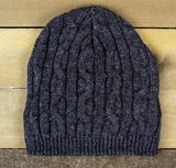 Alpaca Hat - Natural or Bold Cable Alpaca Beanie