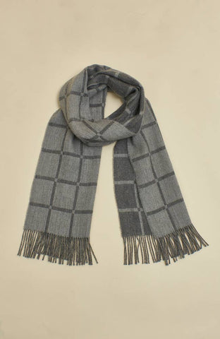 Baby Alpaca Scarf | Loom Weaving: Grey