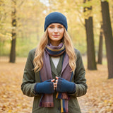 Alpaca Beanie Hat - Trail - Teal Blue