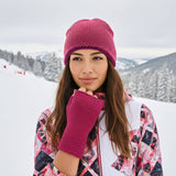 Alpaca Beanie Hat - Trail - Cherry