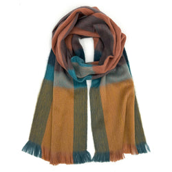 Shupaca Alpaca - NEW! Alpaca Plaid Scarf - Rustic Dune