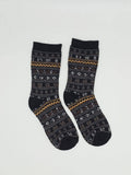 WUAMAN - Alpaca - Fair Isle Alpaca Socks | Full Cushion | Crew Sock | NEW ITEM