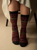 WUAMAN - Alpaca - Fair Isle Alpaca Socks | Full Cushion | Crew Sock | NEW ITEM