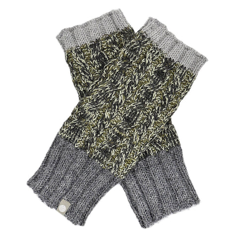 Alpaca Gloves - Braided - Sage