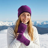Alpaca Beanie Hat - Trail - Mulberry