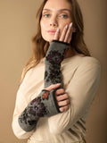 WUAMAN - Alpaca - Julia Alpaca Wrist Warmers | Hand Embroidery | Fall