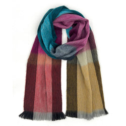 Shupaca Alpaca - NEW! Alpaca Plaid Scarf - Rainbow