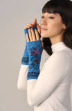 Emilia Alpaca Hand Warmers | Hand Embroidered: Black