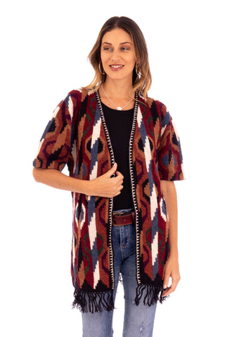 NOVICA - Ceremonial Icons 100% Alpaca Kimono Cardigan