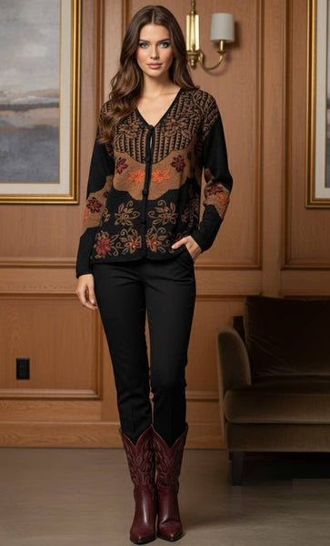 PERUVIAN PERFECTION - SW-61 Reversible Sweater / Two-in-One Design