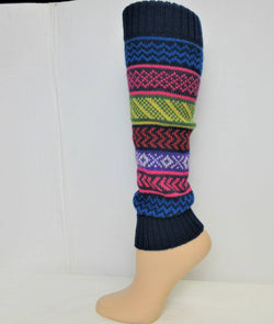 My Comfy Apparel - Alpaca Multi-Warmer - Geometric Blues Multi-Warmers, Alpaca Blend (ELW703)