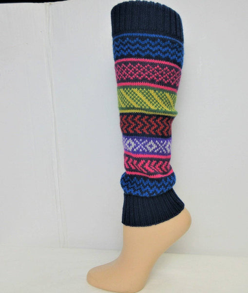 My Comfy Apparel - Alpaca Multi-Warmer - Geometric Blues Multi-Warmers, Alpaca Blend (ELW703)