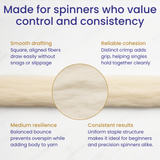 Undyed Corriedale Cross Combed Wool Top