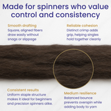 Natural Brown Corriedale Cross Combed Wool Top