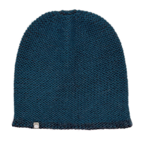 Alpaca Beanie Hat - Trail - Teal Blue