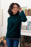 NOVICA - Sumptuous Warmth In Teal Alpaca Blend Funnel Neck Sweater