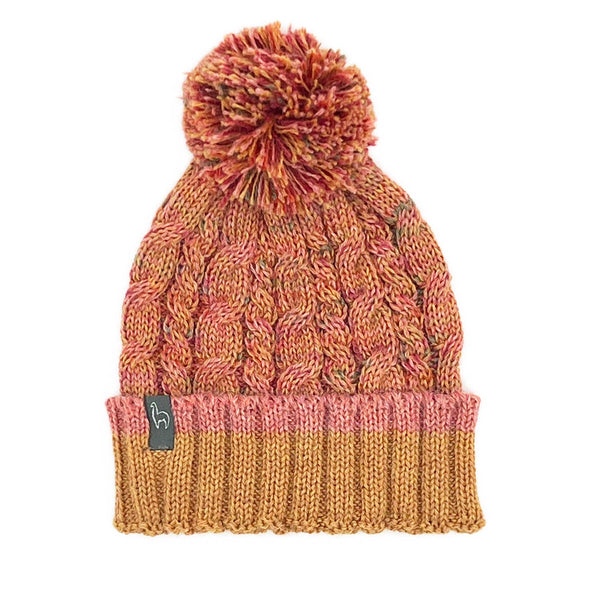 NEW! Kid's Alpaca Beanie Hat - Braided - Sun Splash