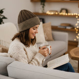 Reversible Cabled 100% Alpaca Knit Hat