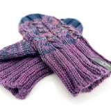 NEW! Kid's Alpaca Gloves - Braided - Violet Vortex