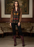 PERUVIAN PERFECTION - SW-63 Reversible Floral Alpaca Knit Sweater