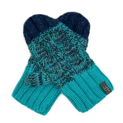 NEW! Kid's Alpaca Gloves - Braided - Blueberry Twist