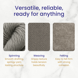 Natural Gray Corriedale Cross Combed Wool Top