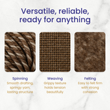 Yin Yang Corriedale Cross Combed Wool Top – Natural Brown and Ecru Blend (8 oz)