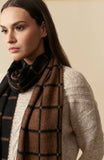 Baby Alpaca Scarf | Checkered Design | Reversible | Fall