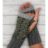 Alpaca Gloves - Braided - Sage