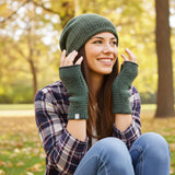 Alpaca Beanie Hat - Trail - Seagreen