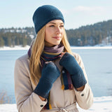Alpaca Beanie Hat - Trail - Teal Blue