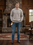 PERUVIAN PERFECTION - SW-89  Men's Sweaters Honeycomb Knit