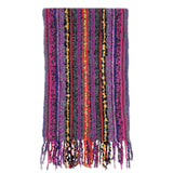 Shupaca Alpaca - NEW! Fringe Alpaca Scarf - Boucle - Berry