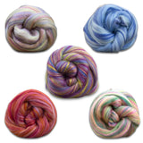 Bambino Range Roving (8 Ounces) | Tonal Blend of 85% Dyed Merino and 15% Dyed Bamboo