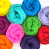 Mixed Merino Wool Variety Pack | Beautiful Brights (Multicolored) 250 Grams, 23 Micron
