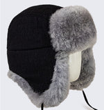 PREMIUM Unisex Baby Alpaca Fur Flap Hat - Fur Lined