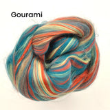 Dyed Multi-Color Bamboo Fiber Top | 5 Uber Soft, Luxurious Blended Colors | 125 Grams, 19 Micron