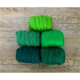 Mixed Merino Wool Variety Pack | Grand Green (Greens) 250 Grams, 23 Micron