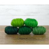 Mixed Merino Wool Variety Pack | Grand Green (Greens) 250 Grams, 23 Micron