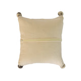 Beige Wool Pillow Cover with Mountains.