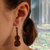 Musical Instruments | Natural Wood Earrings