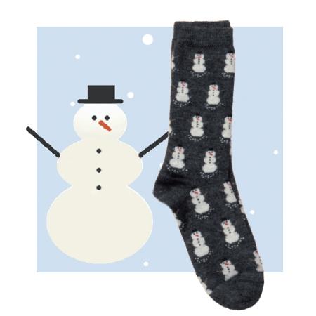 Snowman Alpaca  Socks